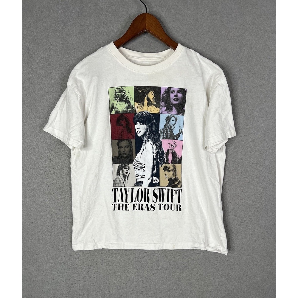 Taylor Swift The Eras Tour T Shirt Size‎ Large  Official Merch Stains*